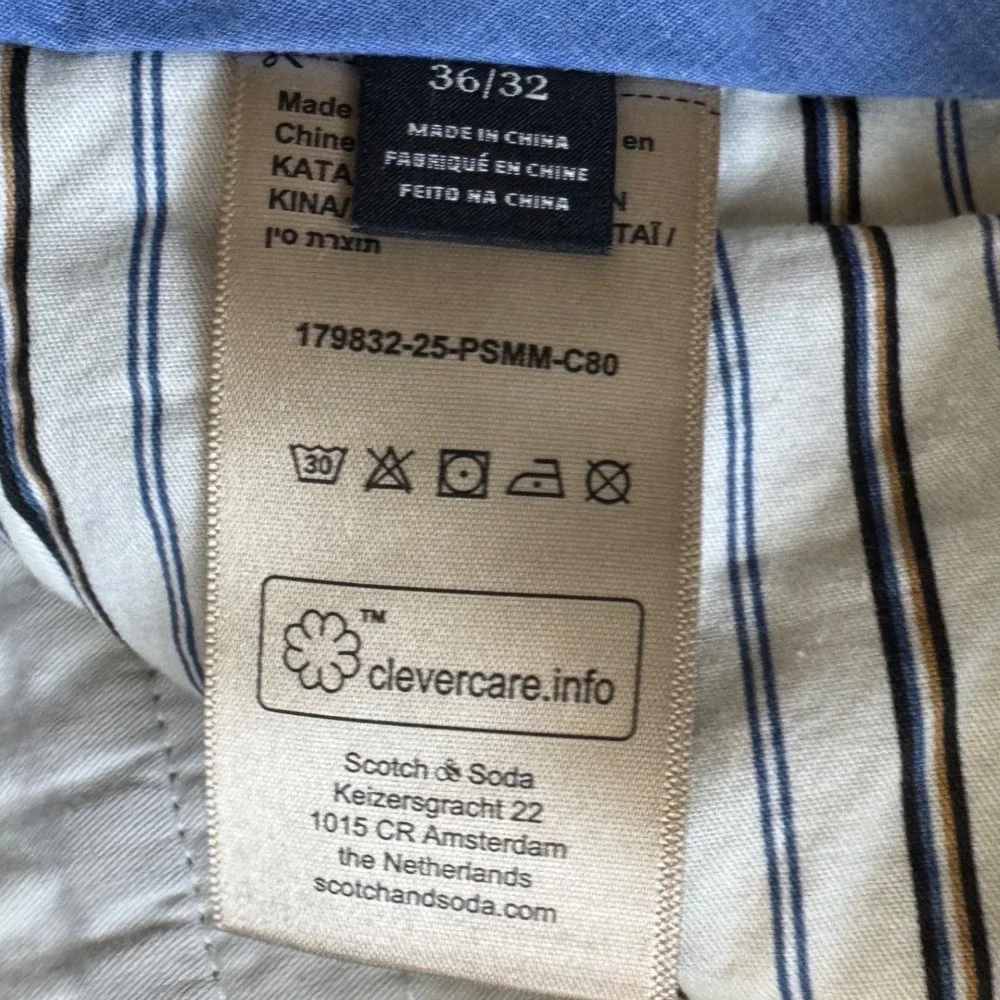 Scotch & Soda Stuart NWT Regular Slim Fit Stretch Chino Pants‎ Brown Tan 36x32 - Picture 6 of 11